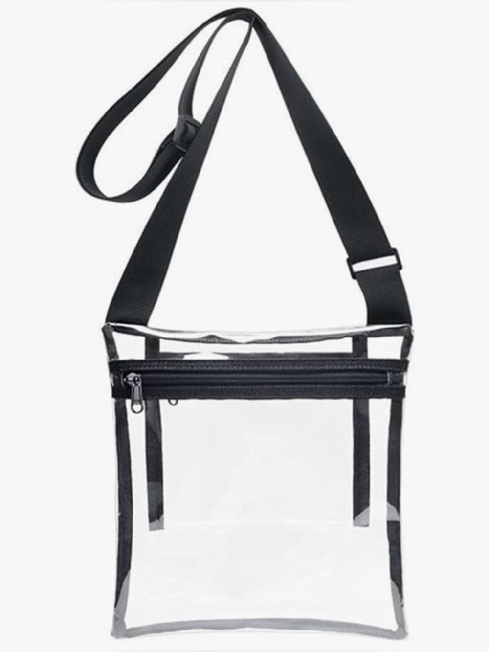 2 for $30 🆕 Transparent Crossbody Stadium Bag with Black Trim - Picture 9 of 16